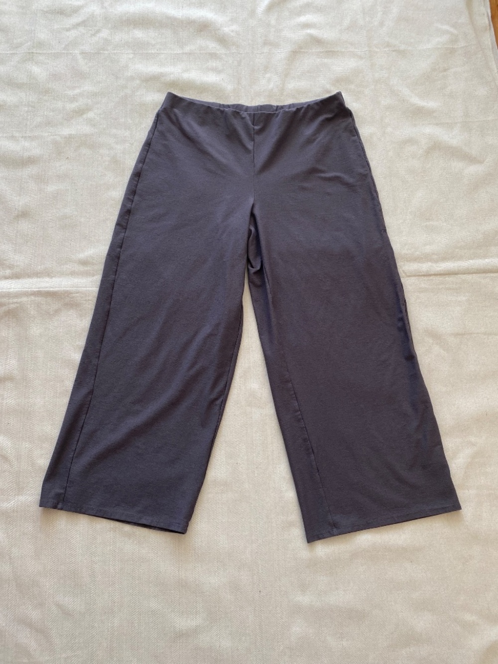 Eileen Fisher Washable Stretch Crepe Wide-Leg Pant Size L - Picture 2 of 5